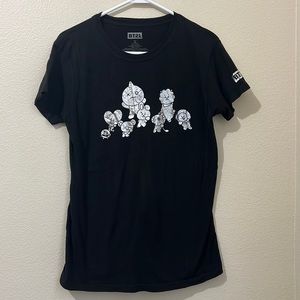 BT21 Black T-shirt Sz XL